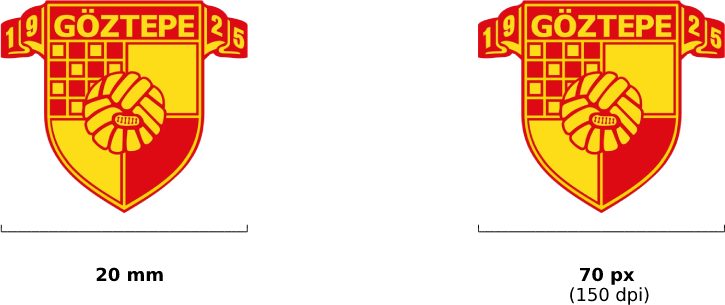 Göztepe Spor Kulübü Logo Kullanım Boyutları