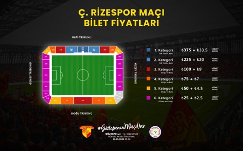 Ç. Rizespor Maçının Biletleri Satışa Açıldı