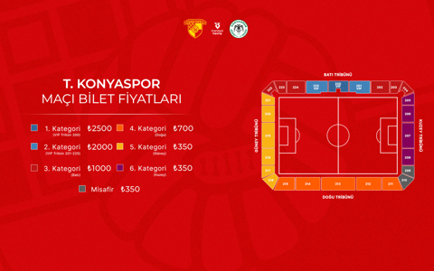 T. Konyaspor Maçının Biletleri Satışa Çıkıyor