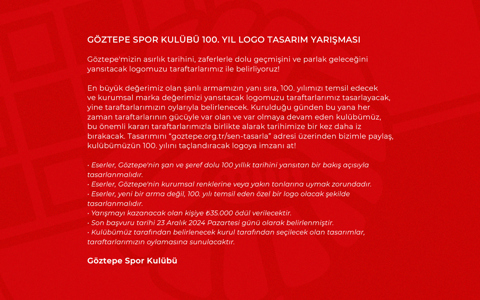 GÖZTEPE SPOR KULÜBÜ 100. YIL LOGO TASARIM YARIŞMASI