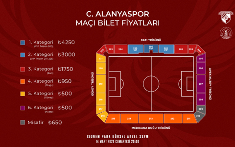 C. ALANYASPOR MAÇININ BİLETLERİ SATIŞA ÇIKIYOR