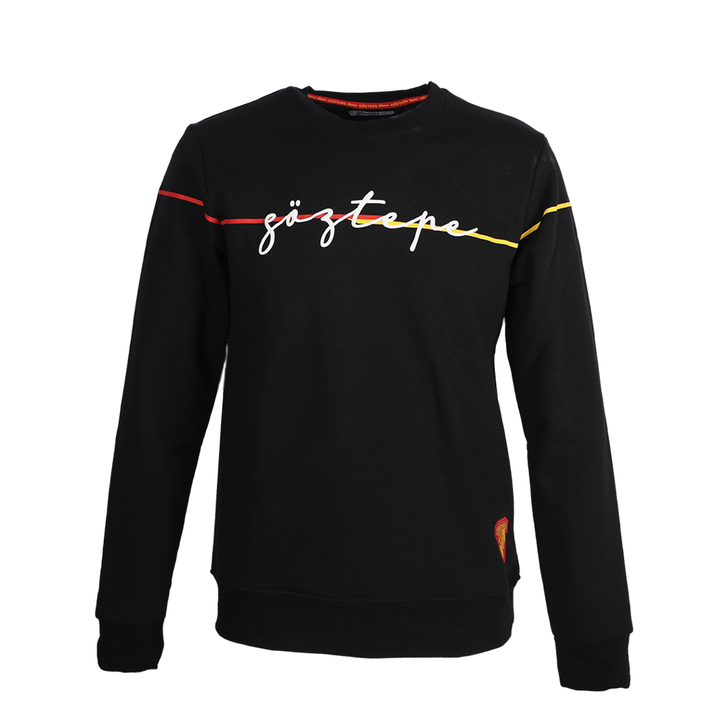 Göztepe Sarı-Kırmızı Şerit Siyah Sweat